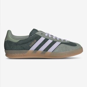 Adidas Gazelle Suede Olive and Pastel Sneakers